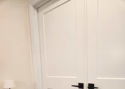 Worthington OH Condo Stunningly Upgrades with 6 Nantucket Beveled Shaker 2-Panel Doors