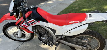 2016 HONDA CRF250L motorcycle for rent near Pleasanton, CA
