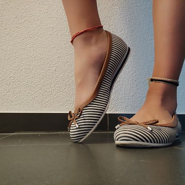 Striped Ballerinas