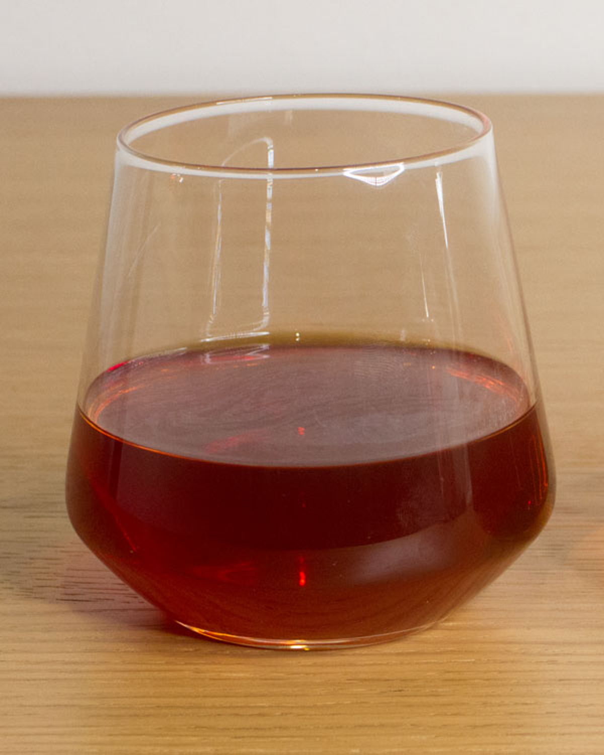 Benifuuki wakocha brewed at 100°C — dark liquor