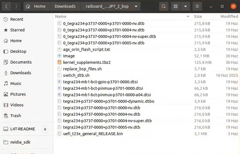 Jetson BSP files downloaded from GitHub