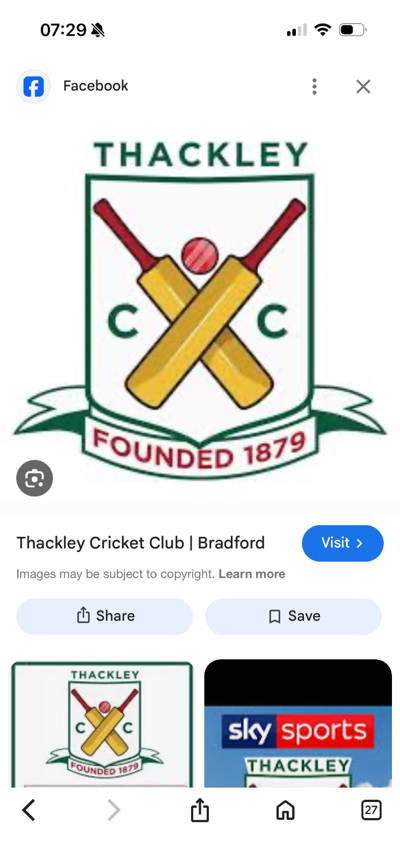 Thackley cricket club Cricket Club Logo