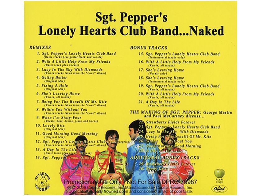 BEATLES  - SGT PEPPER  NAKED CD
