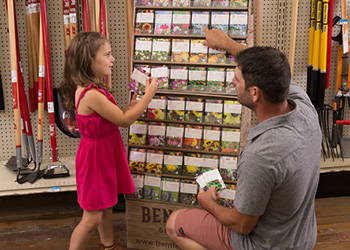 Retail display rack seed packets