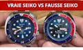 Fausse vs vraie montre Seiko