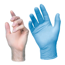 latex vinyl gloves