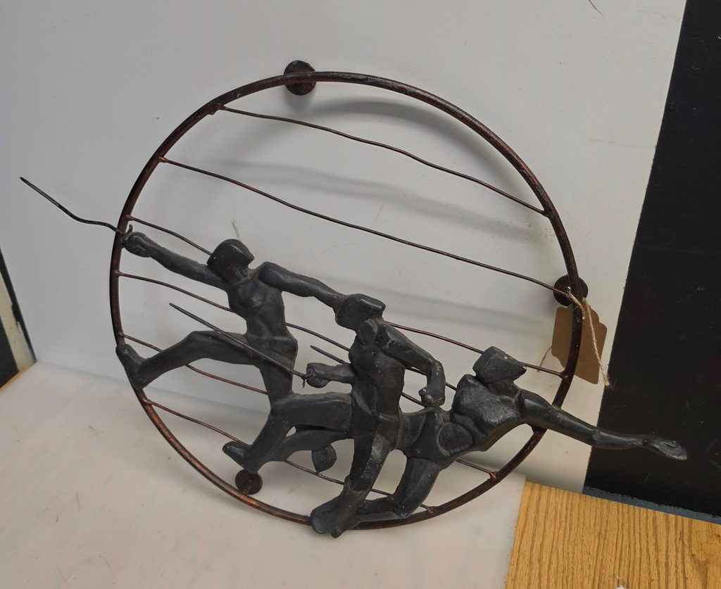 Unique Fencing Metal Wall Sculpture | www.M37Auction.com