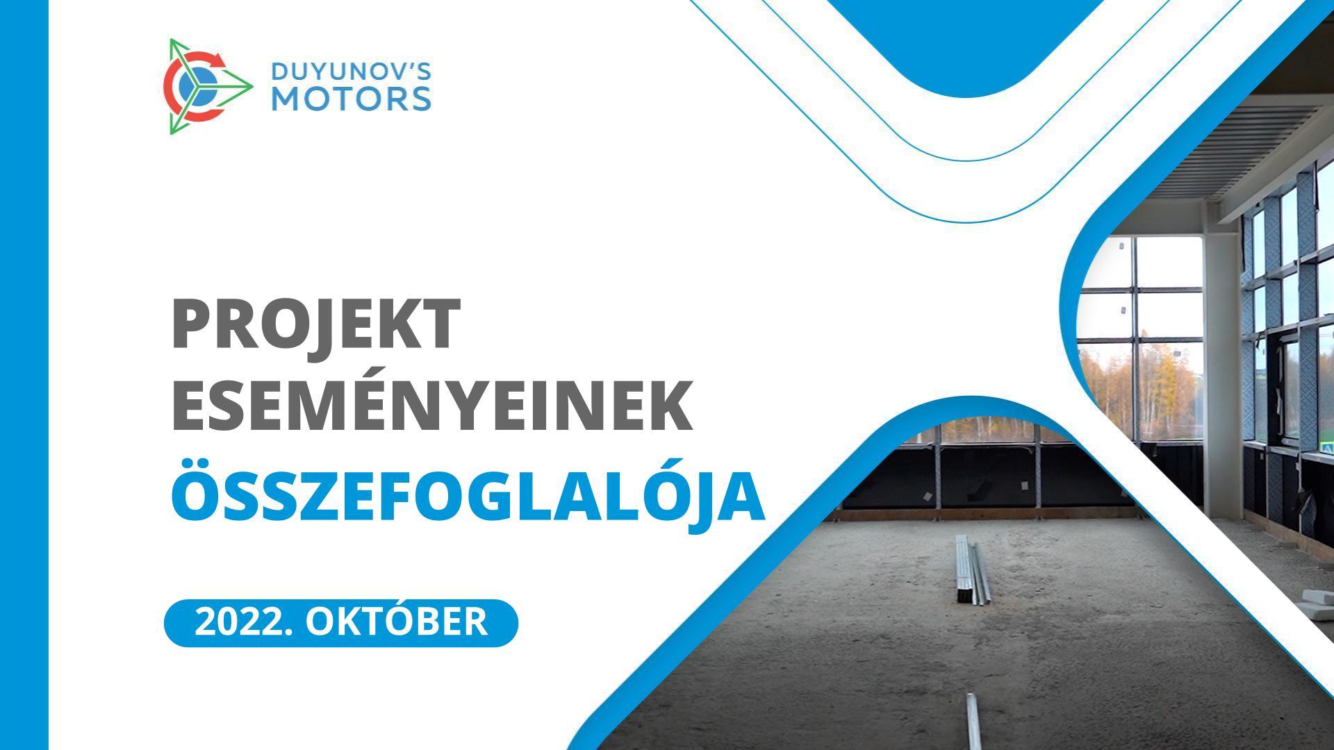 A projekt kulcsfontosságú eseményei: októberi összesítő