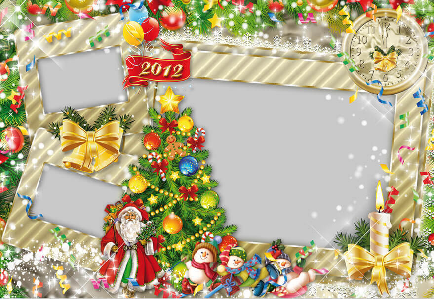 Рамка для Фотошоп на Новый Год в .PNG формате