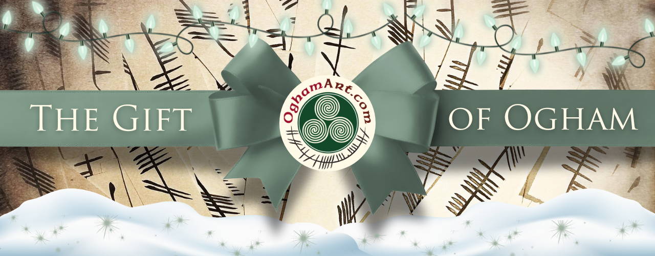 The Ogham Alphabet in Unique Presentations