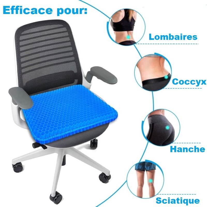 coussin siege, sciatique chaise, coussin coccyx, coussin chaise lombaire, coussin nid abeille, coussin sciatique