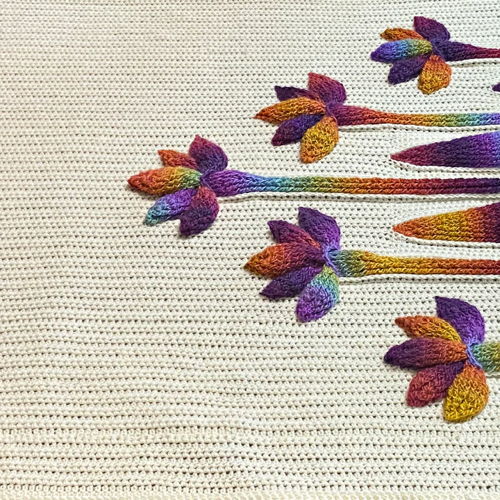 Embossed Flora Throw CAL - PDF Pattern Only
