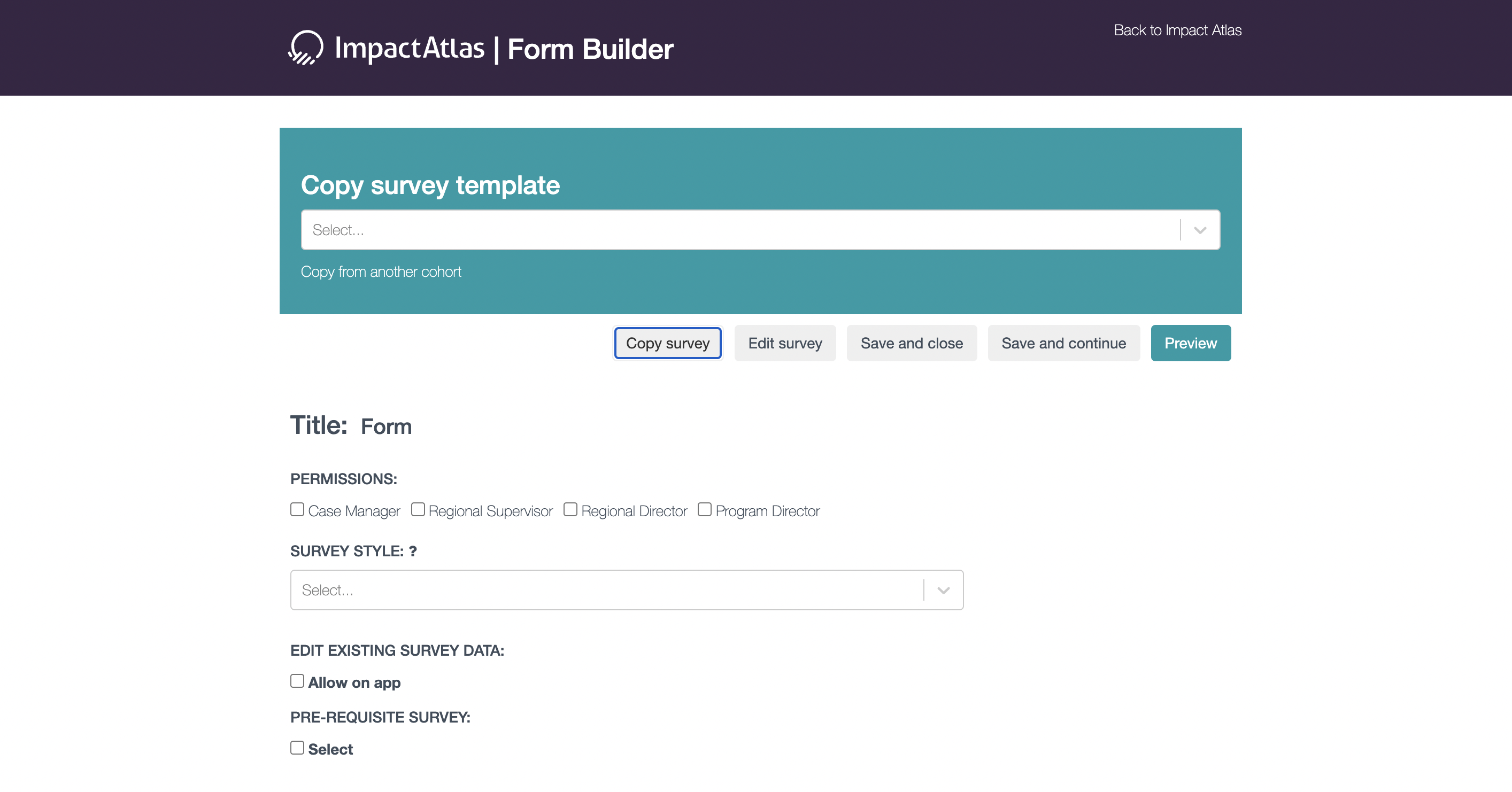 Copy Survey Copy survey