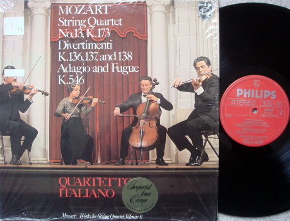 Philips / QUARTETTO ITALIANO, - Mozart String Quintets ...