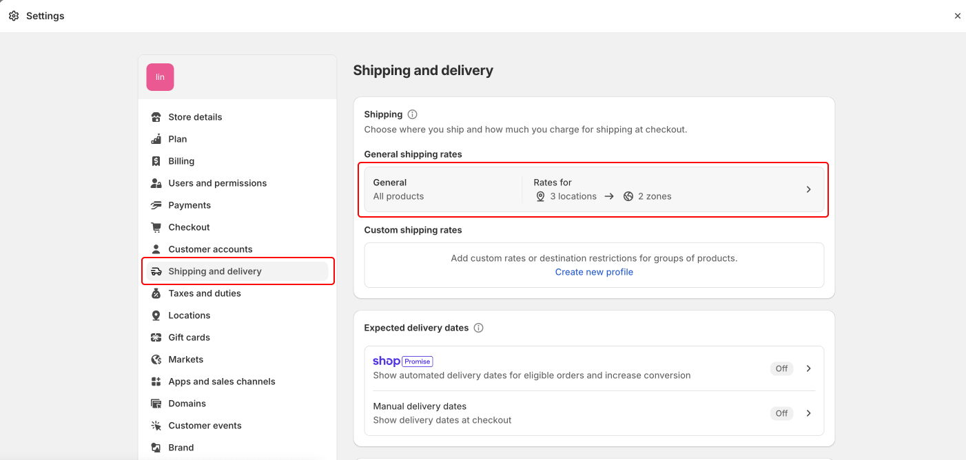 set up shopify free shipping
