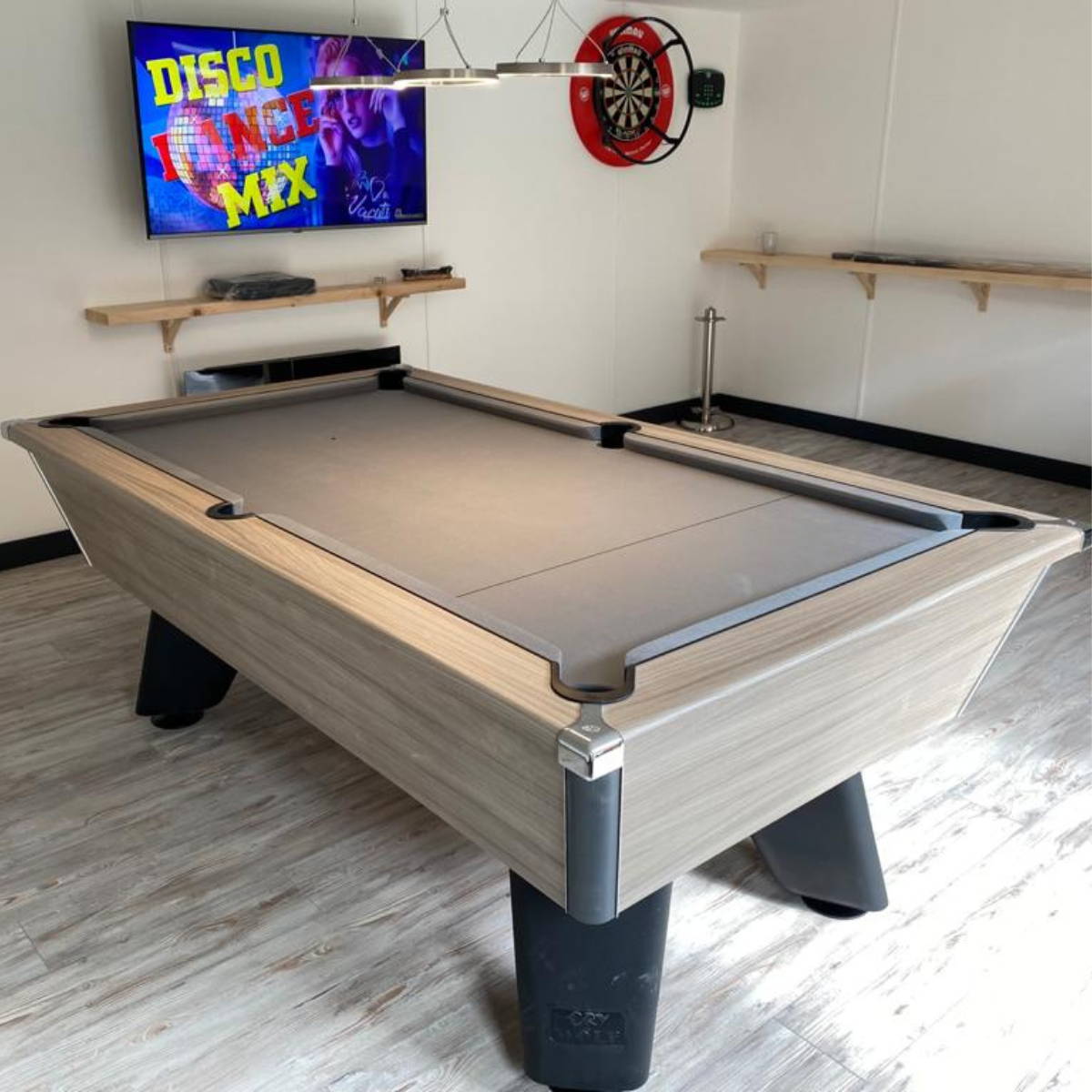 Cry Wolf Slate Bed Indoor Pool Table - Drift wood 1