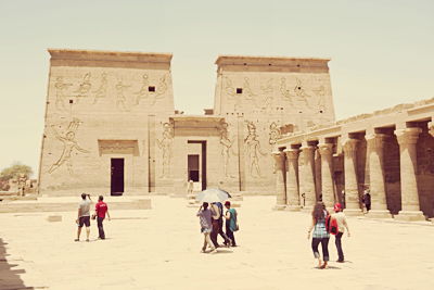 Clients & Guide at Karnak Temple - Luxor