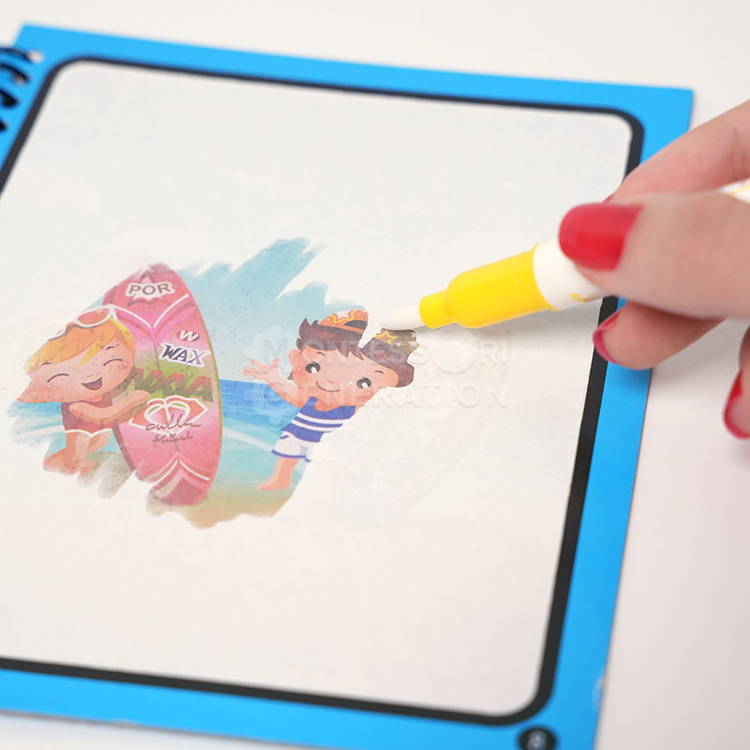 Water-coloring Montessori Magic Reusable Book.