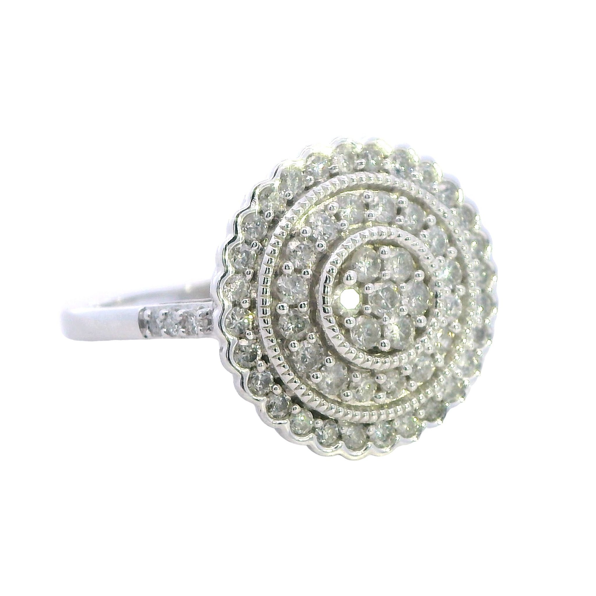 Radiant Brilliance White Gold Diamond Ring - Image 3