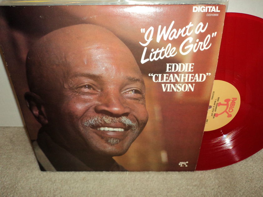 EDDIE CLEANHEAD VINSON  - I WANT A LITTLE GIRL John Heard PABLO 1981 RED VINYL LP NM