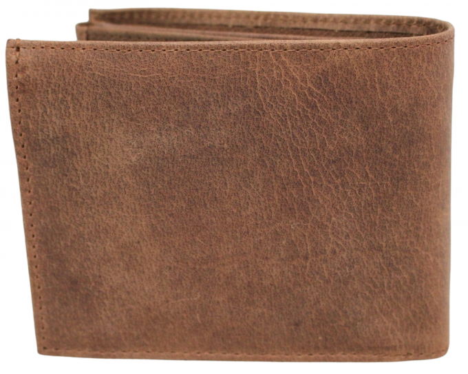 RFID Full Grain Cow Hide Hunter Nu-buck Leather Wallet Style 12040 - Image 9