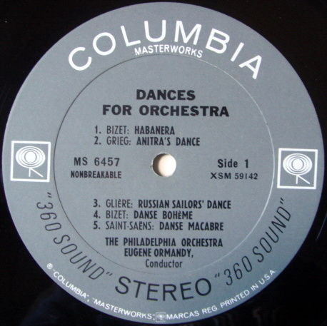 Columbia 2-EYE / ORMANDY, - Dances for Orchestra, VG+!