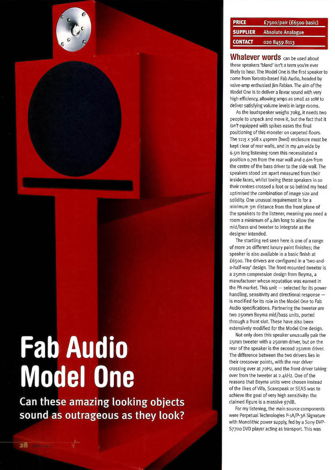 Fab Audio Model 1 Audiophile Speakers