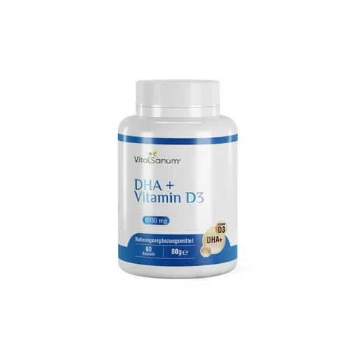 DHA + Vitamin D3 - 1000 mg 60 Kapseln
