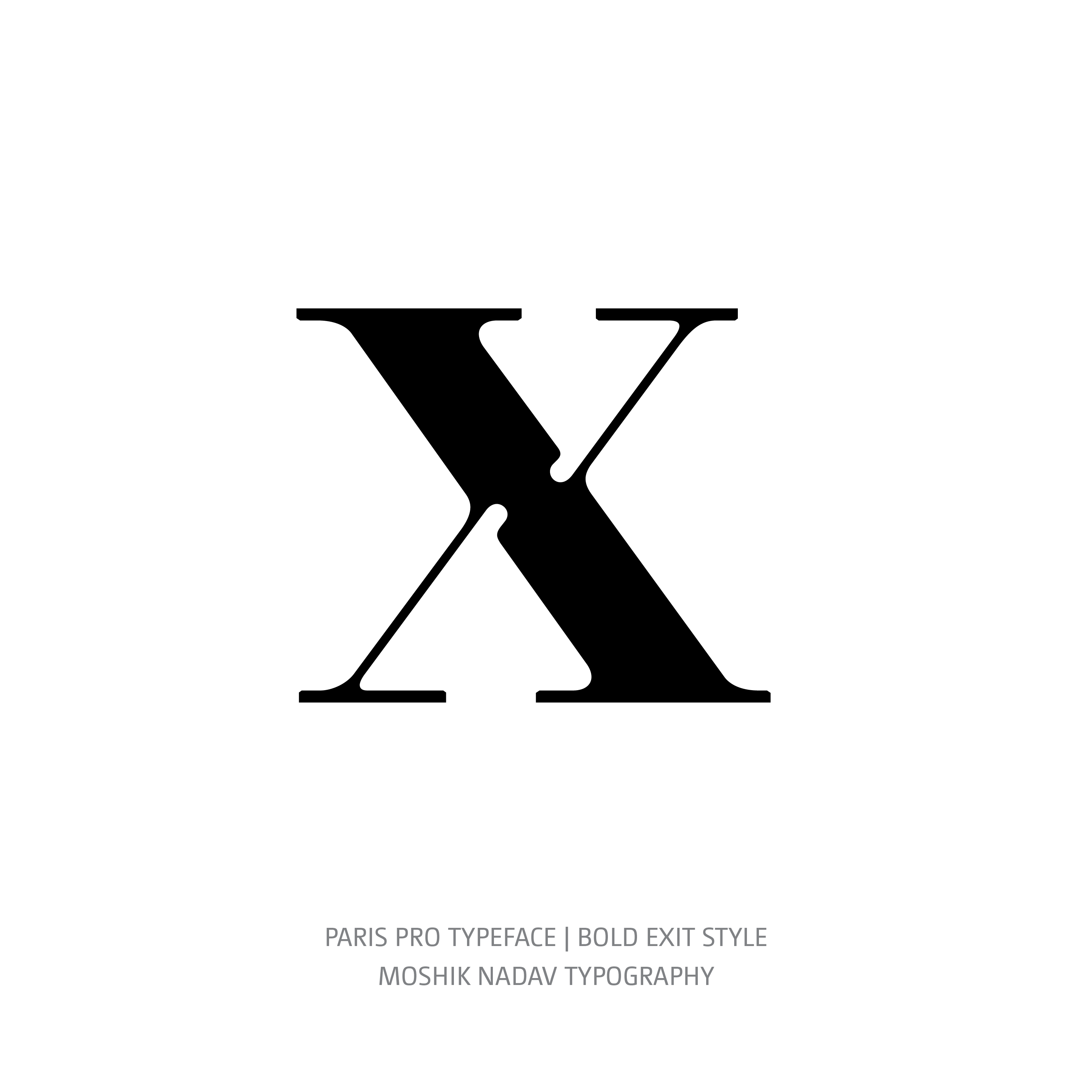 Paris Pro Typeface Bold Exit x