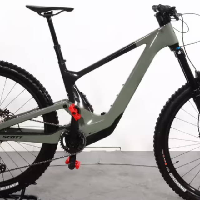 a Scott Voltage eRIDE full suspension electric mountain bike