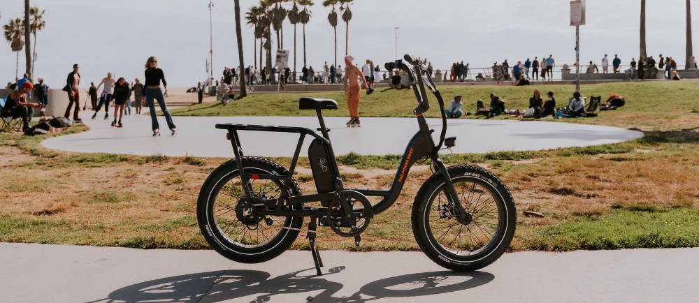 A Rad Power Bikes e-Bike in an Urban setting