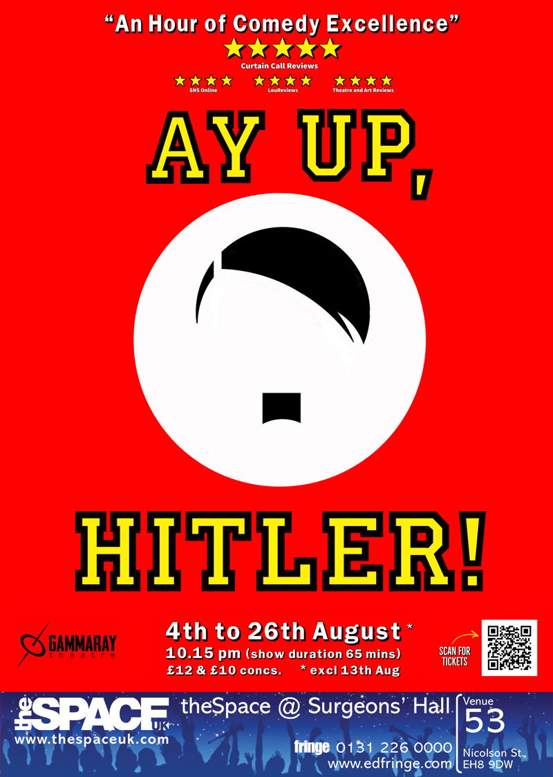 The poster for Ay Up, Hitler!