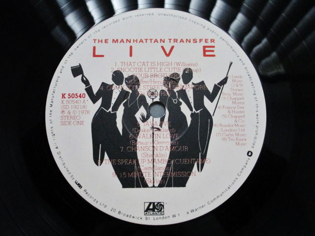 MANHATTAN TRANSFER (VINTAGE VINYL LP) - LIVE (1978) ATL...