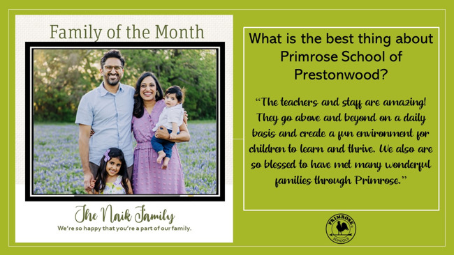 june family of the month mom dad brother sister infant prekindergarten