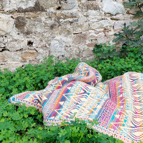 ANCIENT STORIES. Overlay mosaic crochet blanket pattern
