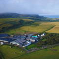 Vue aérienne de la distillerie Kilchoman sur l'île d'Islay dans les Hébrides intérieures d'Ecosse