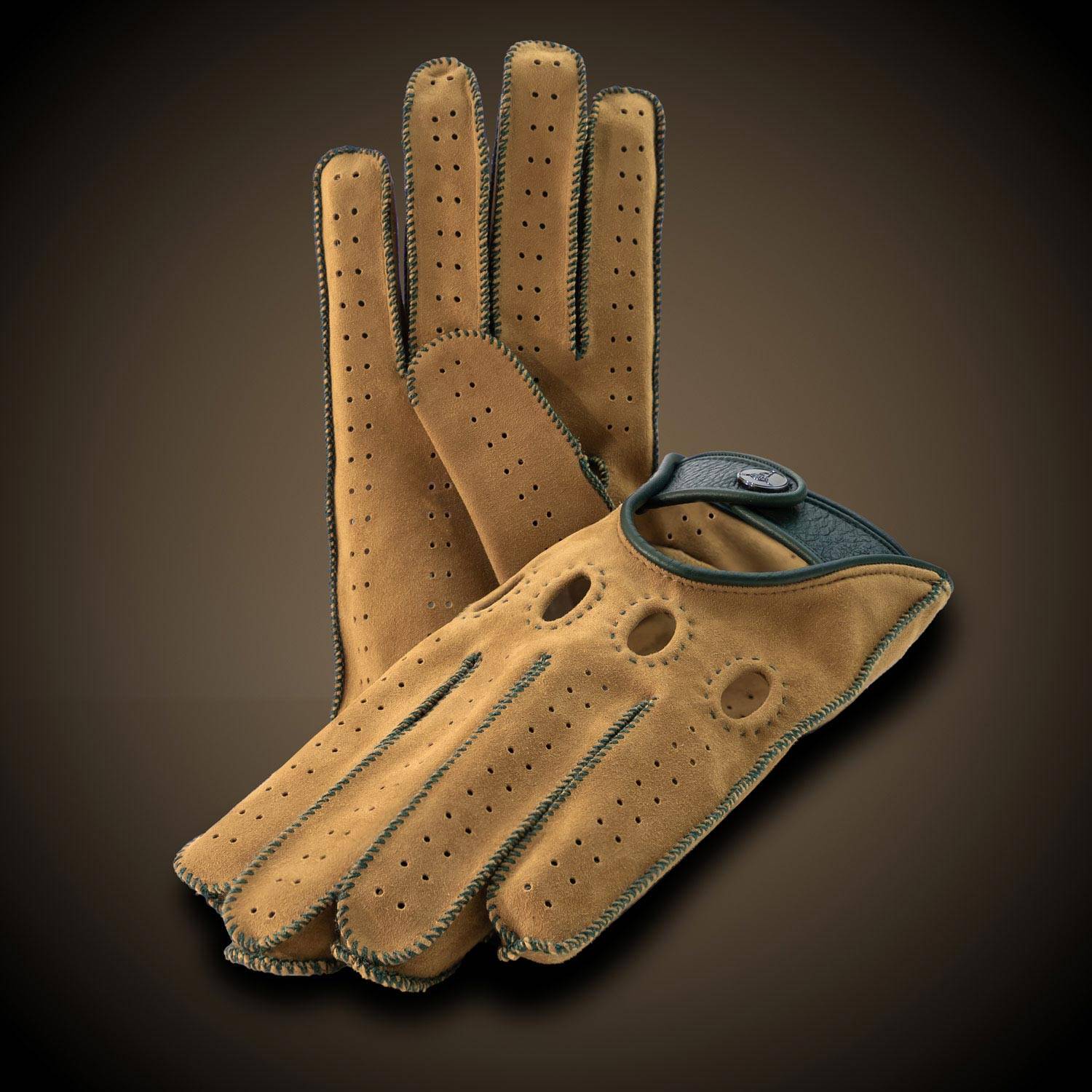 black driving gloves