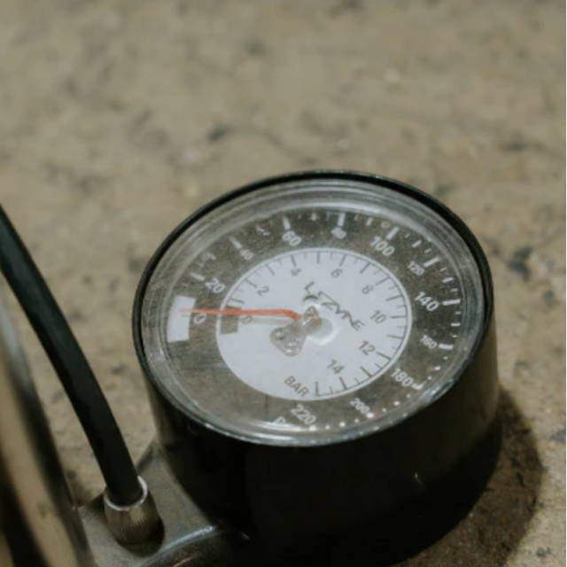 a tire pressure gauge