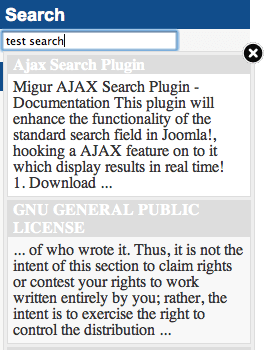 Migur Ajax Search Plugin в Joomla