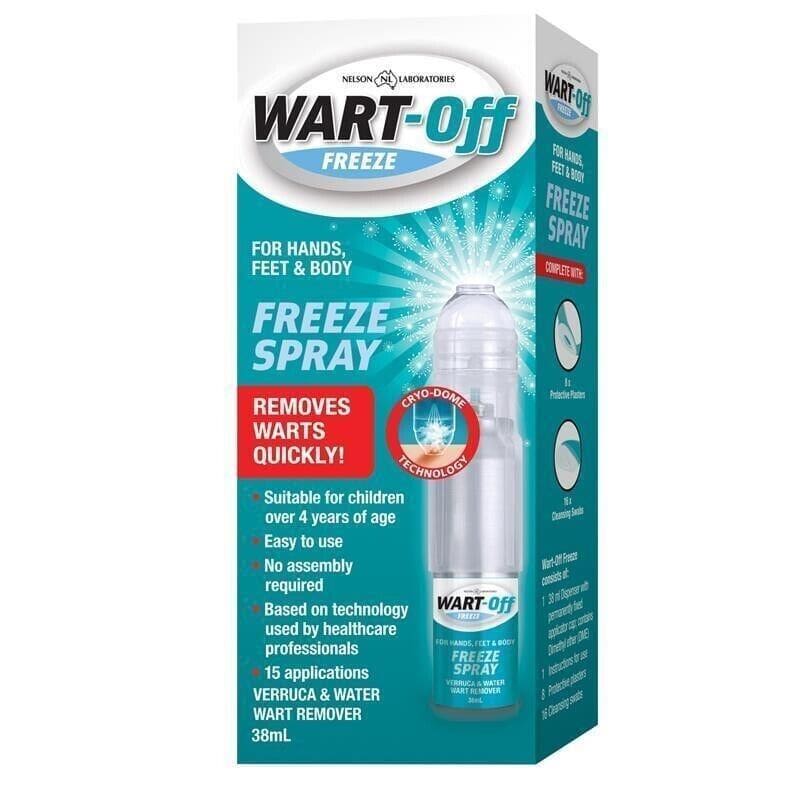 Wart-Off Freeze Spray 38mL Removes Warts Quickly for Hands, Feet & Body Wart off
