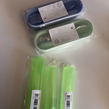 2 klein Besteck 3 reise Zahnbürsten behälter