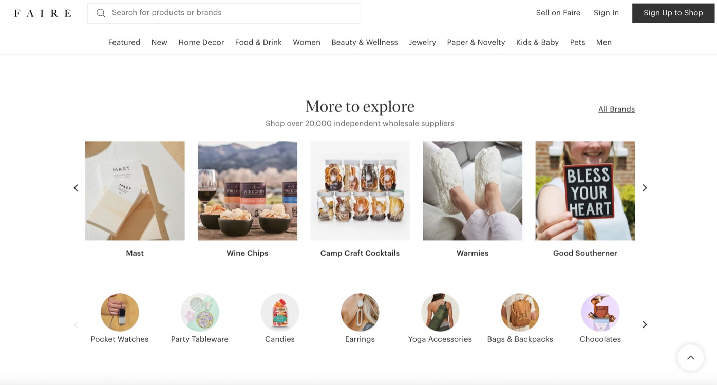Faire product / service