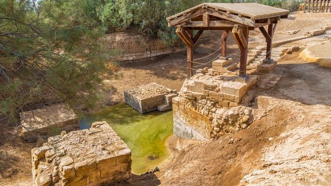 Baptismal Site, where Jesus was baptised by John the Baptist in the Jordan River, currently in the country of Jordan
