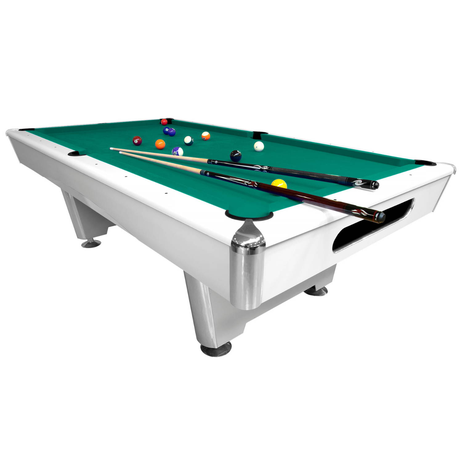 dynamic triumph american slate ben pool table white 7ft, 8ft