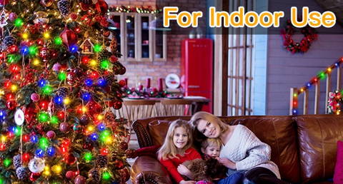 Ollny's 600 leds clear wire warm white/multicolor string lights with 4 brightness levels