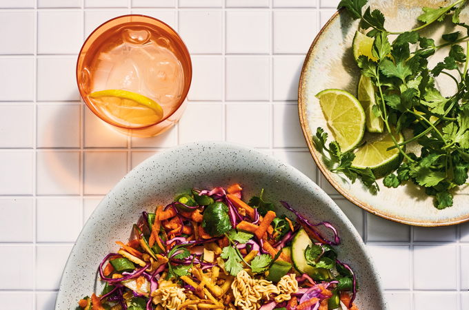 Salade croustillante végétalienne