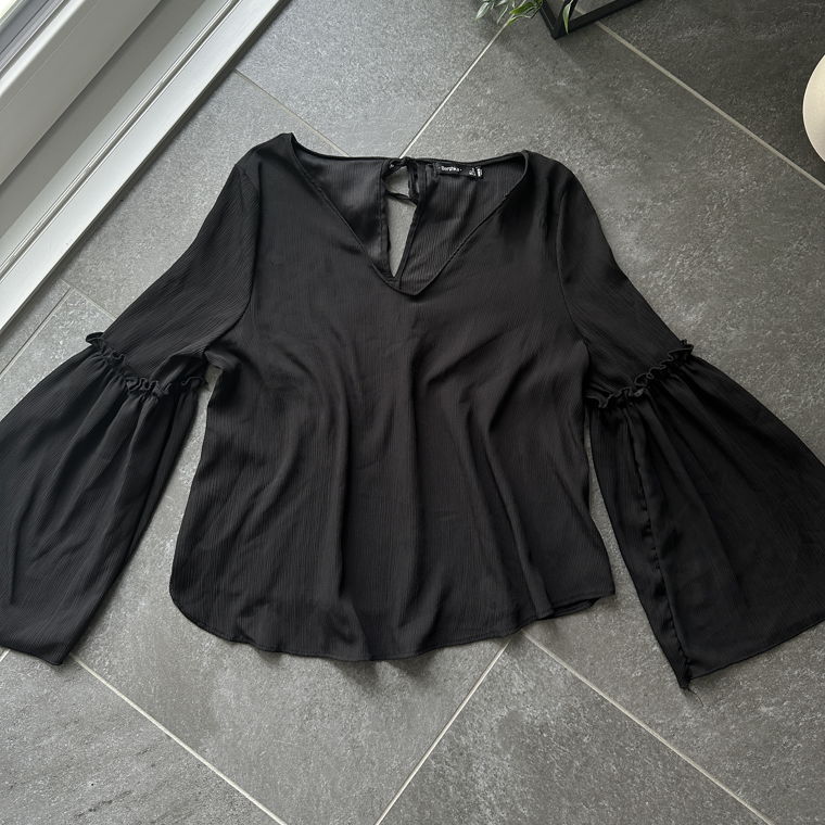 black bershka blouse