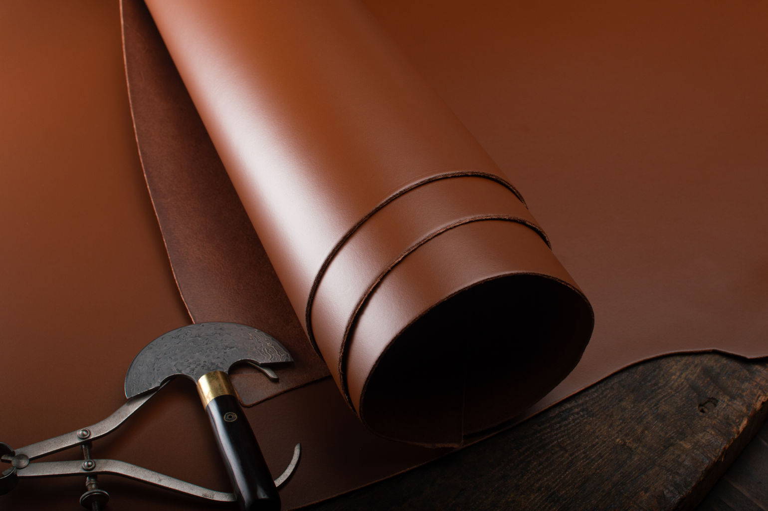 A Chestnut Brown Leather Hide