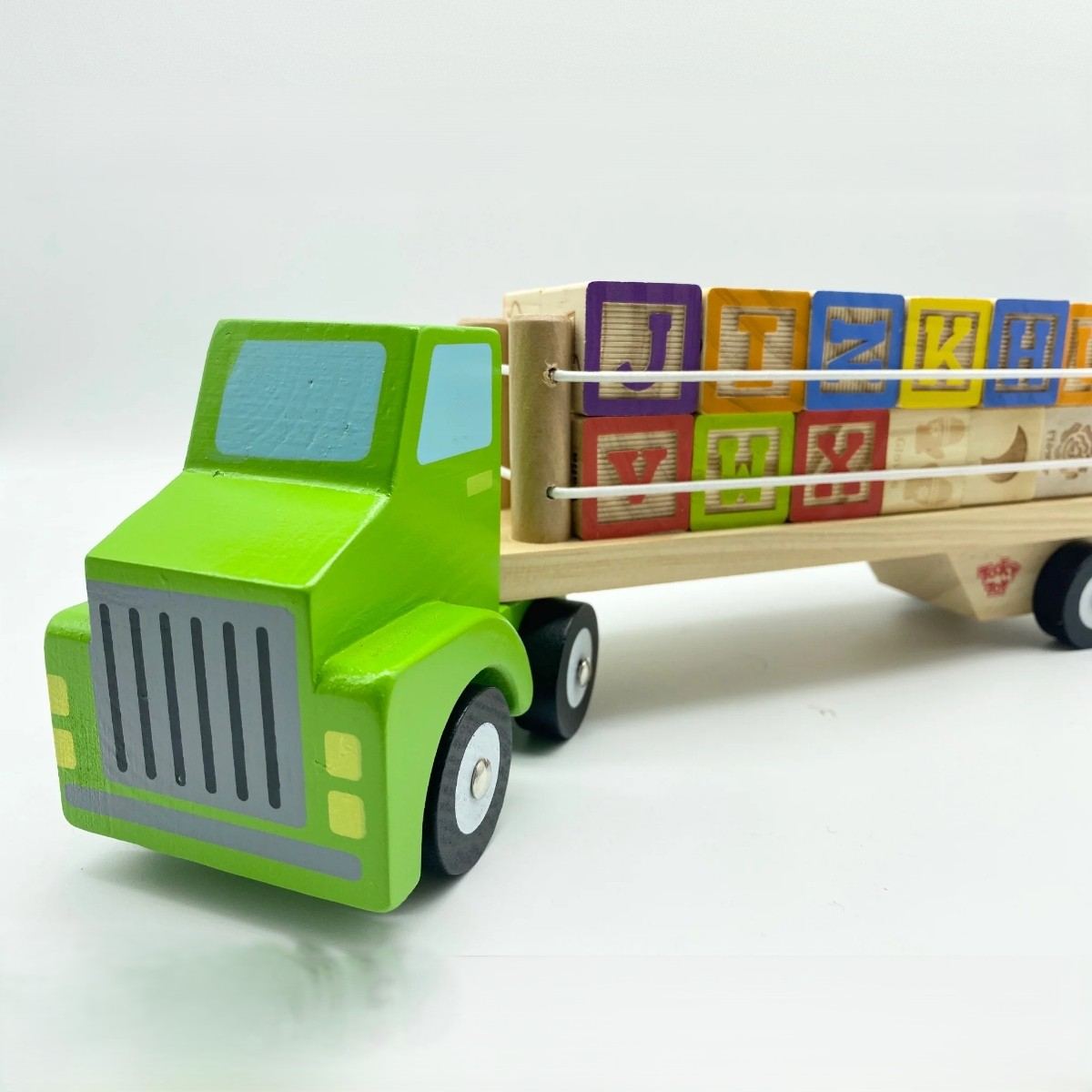 Learning toy Truck: Wooden kids alphabet and numbers toy truck - Image 3