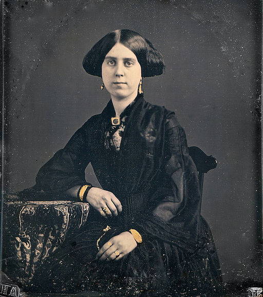 Lady in Black, Victorian mourning daguerreotype, circa 1855